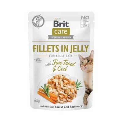 Brit Care Cat Fillets in Jelly with Trout&Cod 85g