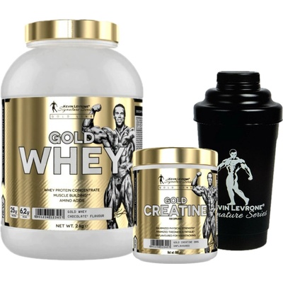 AKCE Kevin Levrone Gold Whey 2000 g + ZDARMA Gold Creatine 300 g + Šejkr 500 ml – Zboží Dáma