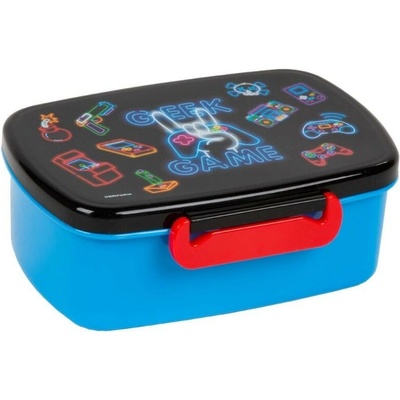 Derform Geek Game desiatový box s pohyblivou priehradkou 16,5 x 10 x 7 cm