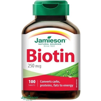 Jamieson Biotin 250 mcg pre krásne vlasy pleť a nechty 100 tobolek