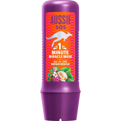 Aussie 1 Minute Miracle Repair Rescue intenzívne vyyživujúca maska pre suché a poškodené vlasy 250 ml