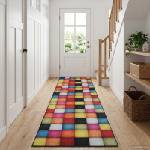 vidaXL Каса за килим LESAKA цветно 100 x 150 cm Диамантен велур (42045352)