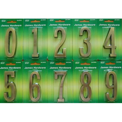 ČÍSLO DOMOVNÍ "0" 100 MM, SAMOLEPÍCÍ, BRONZOVÉ – Zboží Mobilmania