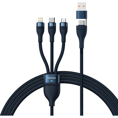 Baseus Кабел за данни с USB адаптер, Type-C, 100 W, 1, 2 m - Baseus Flash Series 2 (CASS030103) - син