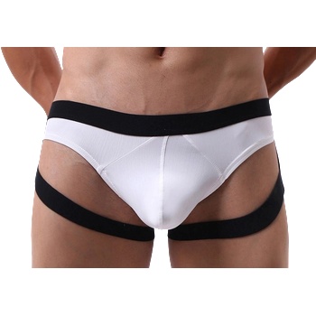 Sexy Elephant® Бели слипове с презрамки Oliveres, XL