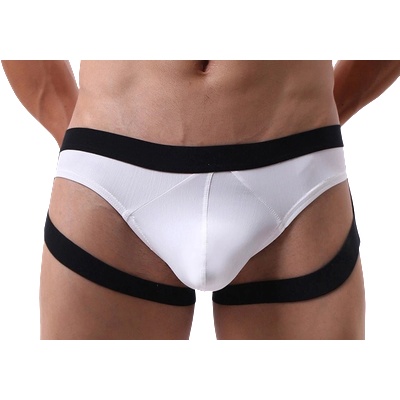 Sexy Elephant® Бели слипове с презрамки Oliveres, XL