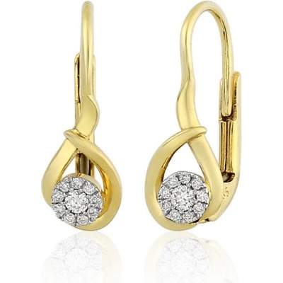 Gems, Decentní náušnice Mara v kombinovaném zlatě s brilianty, 585-38-3-0710.2ZB0.0.00.HSI.000.08