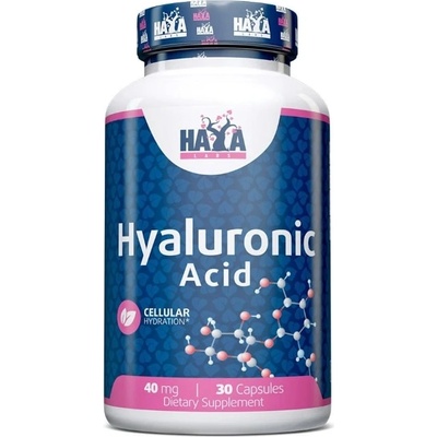 Haya Labs Hyaluronic Acid, 40 mg, 30 капсули, Haya Labs