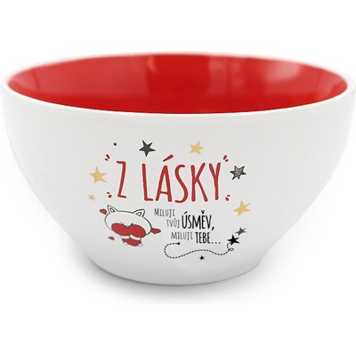 Nekupto Snídaňová miska Z lásky 400 ml 13,2x7,2 cm