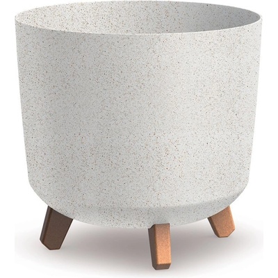 Prosperplast Květináč GRACIA TUBUS ECO WOOD bílý 29,8cm