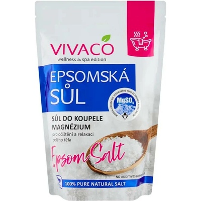 Vivaco VivaPharm Epsomská sůl do koupele OČISTA & RELAX 1000 g