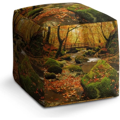 Sablio Taburet Kostka Most v lese: 40x40x40 cm