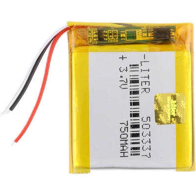Li-Pol baterie 750mAh, 3.7V, 503337, 3 vodiče – Zbozi.Blesk.cz