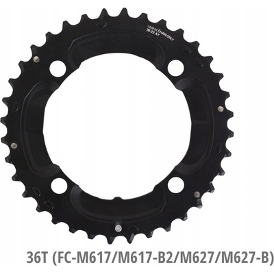 Převodník Shimano FC-M617 36 zubů Deore Černý 2x10 rychlostí – Zbozi.Blesk.cz