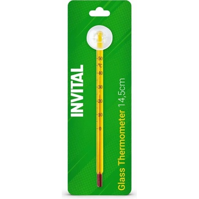 Invital skleněný teploměr s přísavkou 14,5 cm – Zboží Dáma