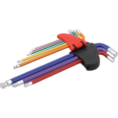 Yato Sada farebných kľúčov imbus s guličkou 1.5 - 10mm 9ks YT-05635