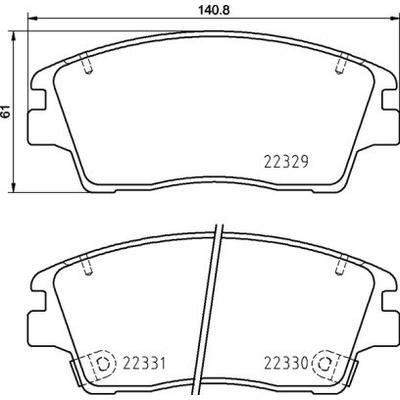 Sada brzdových platničiek kotúčovej brzdy BREMBO P 30 096