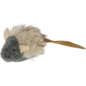 Kerbl Играчка за котки Kerbl Mouse - механична мишка с бетирии, от плюш, 15х5 см, Германия 81675
