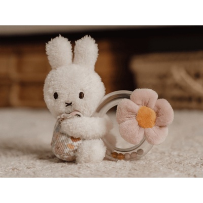 Little Dutch Hrkálka s korálkami králiček Miffy Vintage Kvety
