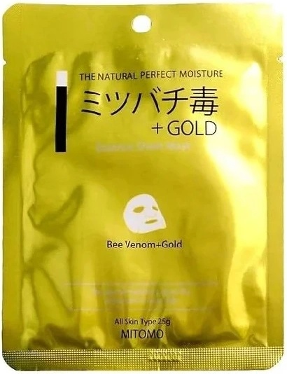Mitomo Gold + Bee venom Facial Essence Mask Маска за лице дамски 25gr