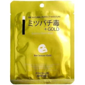 Mitomo Gold + Bee venom Facial Essence Mask Маска за лице дамски 25gr