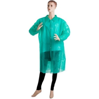 PROFOD PD-PLAST / Jednorázový plášť s knoflíky - zelená XXL (prof_1412)