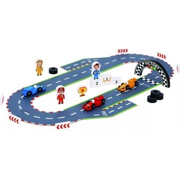 Tooky Toy Дървен комплект писта Tooky Toy (TJ100)