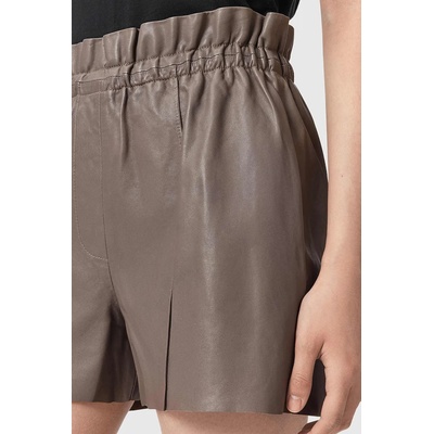 AllSaints къс панталон дамски от кожа FRAN (W060TE)