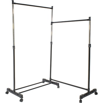 HomeLife Twin Pojazdný stojan na šaty 162 x 160 x 43 cm čierny