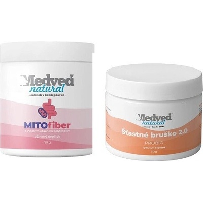 Medveď natural Šťastné bruško probio 50 g a MitoFiber 96 g