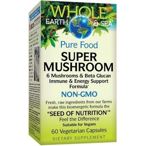 Natural Factors Whole Earth & Sea Super Mushroom, 60 капсули, Natural Factors (35510 NF)