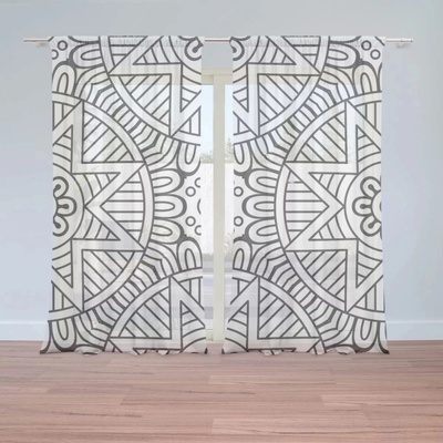 Záclony Hvězdy mehendi: 2 ks - 150x250 cm - Sablio