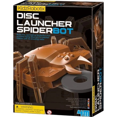 4M Интерактивна играчка 4M KidzRobotix - Паяк-робот дискоизстрелвач (4m-03464)