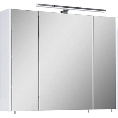 Riva Vulcano Zrcadlová skříňka s LED osvětlením, 61 × 80 × 14 cm, bílá 904575