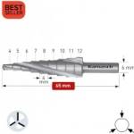 Karnasch Стъпално свредло Ø 4-12 mm (x 4 mm), HSS-XE без покритие, 3x спирален канал, BESTSELLER (1425)
