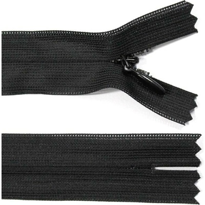 Spirálový zip no.3 skrytý nerozepínací 40cm - více barev color: 732 černá