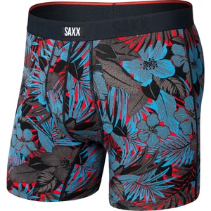 Saxx Мъжко синтетично термобельо Saxx Vibe Xtra Boxer Brief Fly Synthetic base layer - Night Garden / Red Hot - размер M (014-2279-2812)