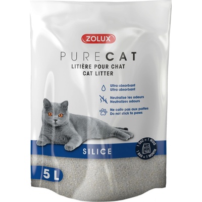 Zolux Podstielka PURECAT natural silica 5 l