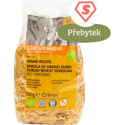 Girolomoni Těstoviny Penne Rigate semolinové 0,5 kg