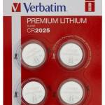 Verbatim LITHIUM BATTERY CR2025 3V 4 PACK (49532) - gtcomputers