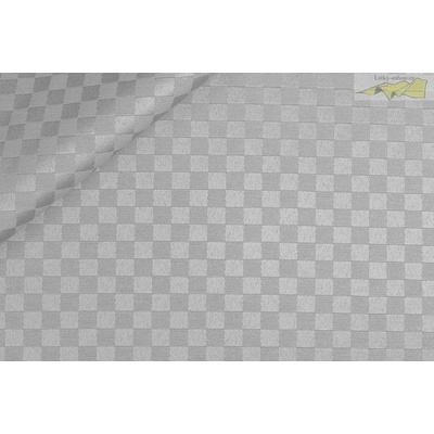 stříbrná potahová látka 3013 káro š.280cm
