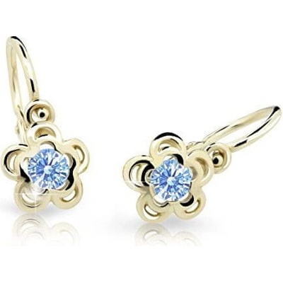 Cutie Jewellery zlaté detské náušnice C2204-10-X-1 biela