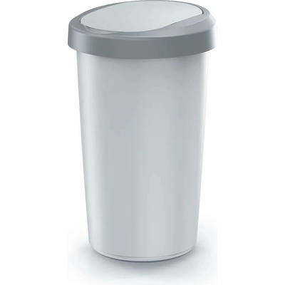 Compacta R Flap Odpadkový kôš - 50 l popolavá so svetlo šedým vekom