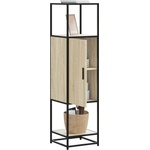 vidaXL Висока дъска Сонома дъб 35, 5x35x139 cm Обработено дърво и метал (849035)