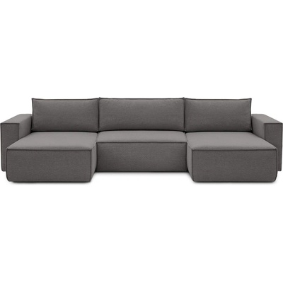 Bobochic Сив ъглов U-образен диван Nihad - Bobochic Paris (101044C)