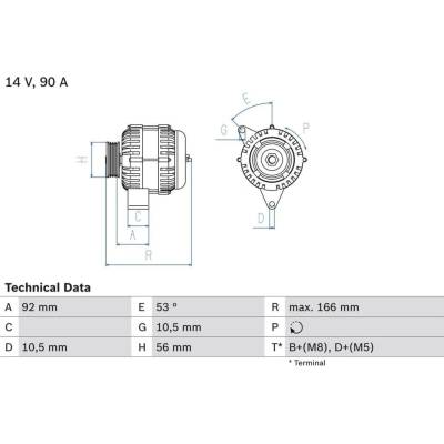 Generátor BOSCH 0 986 039 860