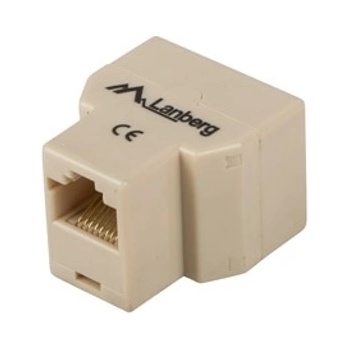 Lanberg Удължител /съединител/ за мрежа Lanberg AD-RJ45-2RJ45-OU, от RJ-45(м) към 2x RJ-45(ж), бежов (AD-RJ45-2RJ45-OU)