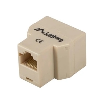 Lanberg Удължител /съединител/ за мрежа Lanberg AD-RJ45-2RJ45-OU, от RJ-45(м) към 2x RJ-45(ж), бежов (AD-RJ45-2RJ45-OU)