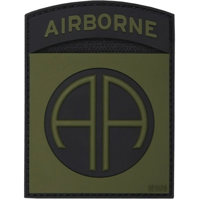 101INC Nášivka 3D PVC AIRBORNE 82nd OLIV
