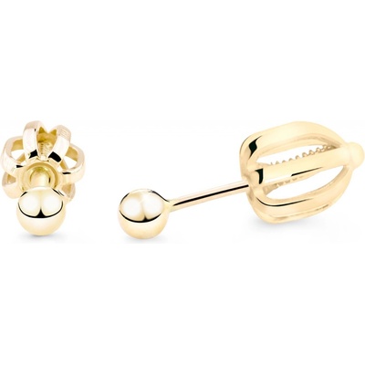 Cutie Jewellery náušnice kôstky zo žltého zlata Z5013-30-X-1